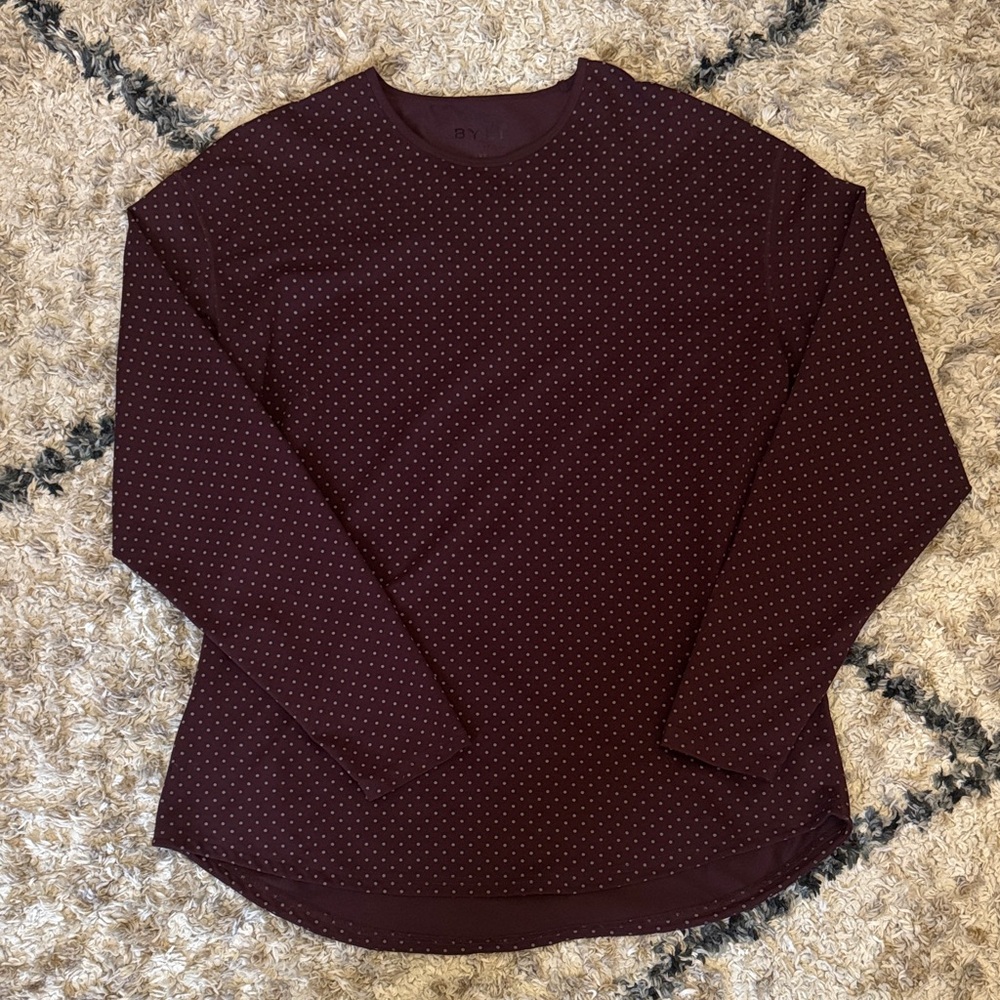 BYLT Basics Burgundy Long Sleeve Tee